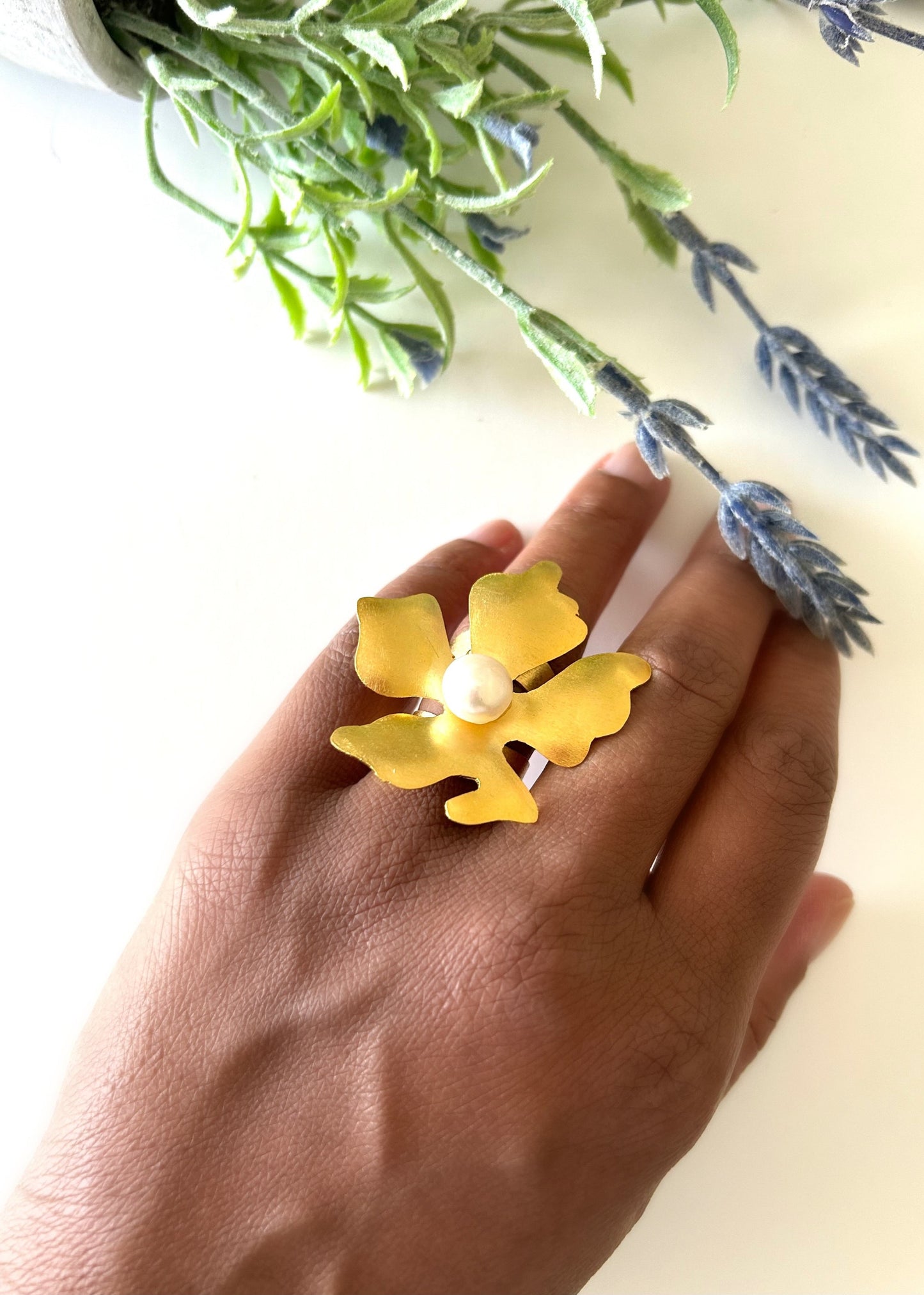 Orchid Pearl Ring