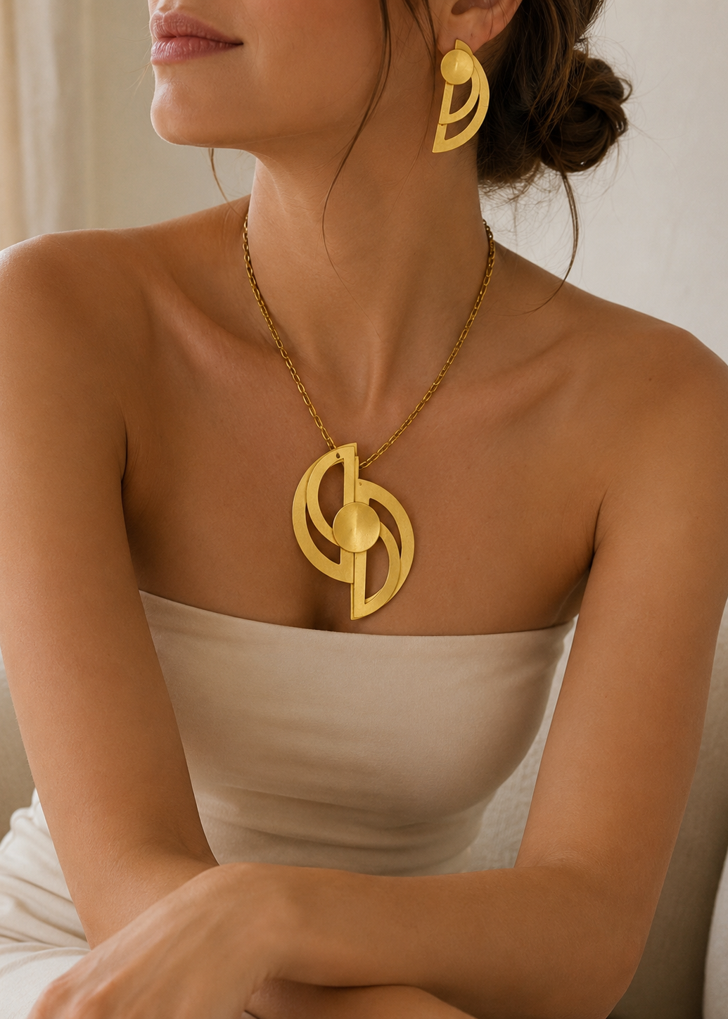 Neptune Set Gift Edition – 24K gold-plated handmade jewelry set by Guapíssima