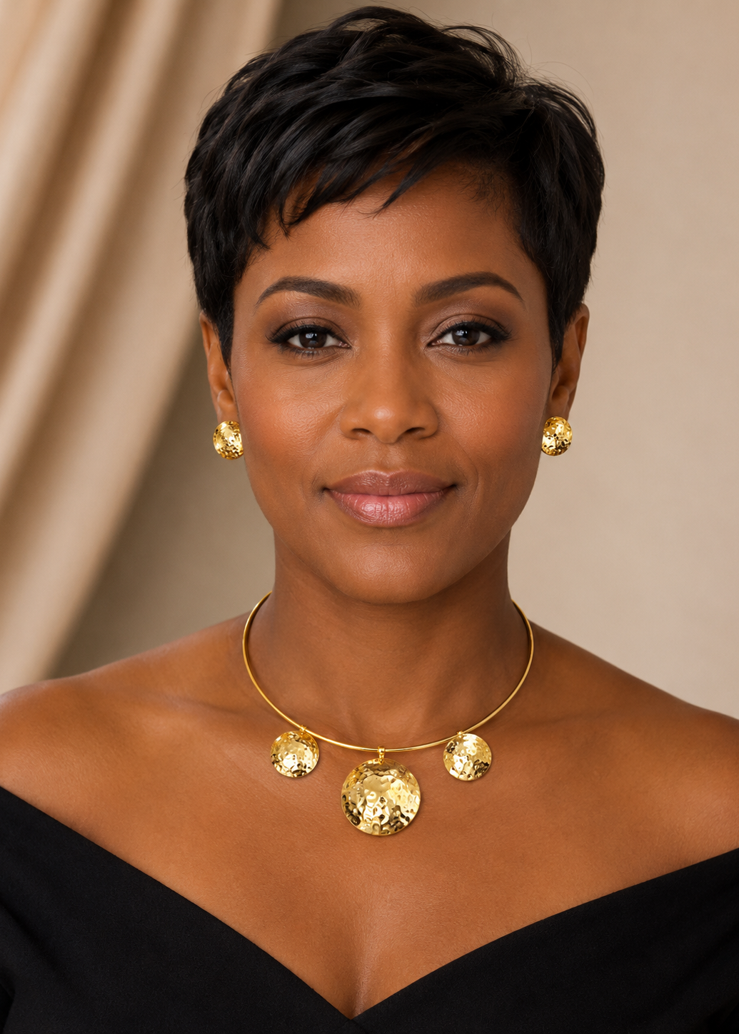 Joy Set – Handmade 24K gold-plated bronze jewelry set by Colombian artisans at Guapíssima Artisan Jewelry