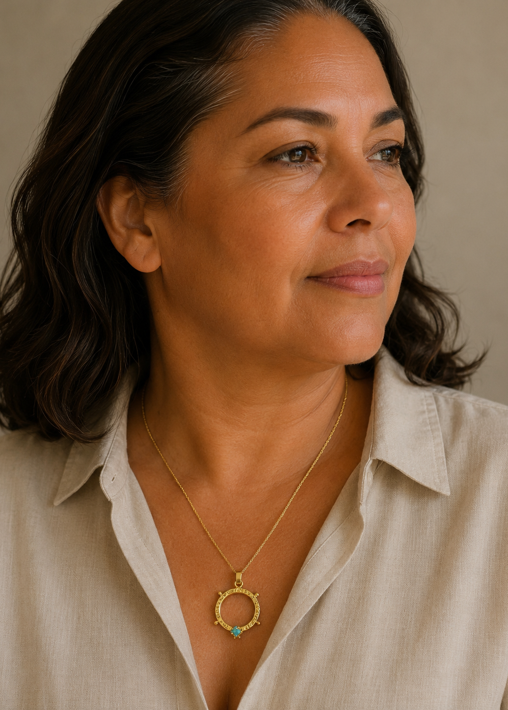 Verdant Glow Necklace – 24K gold-plated handmade jewelry by Guapíssima