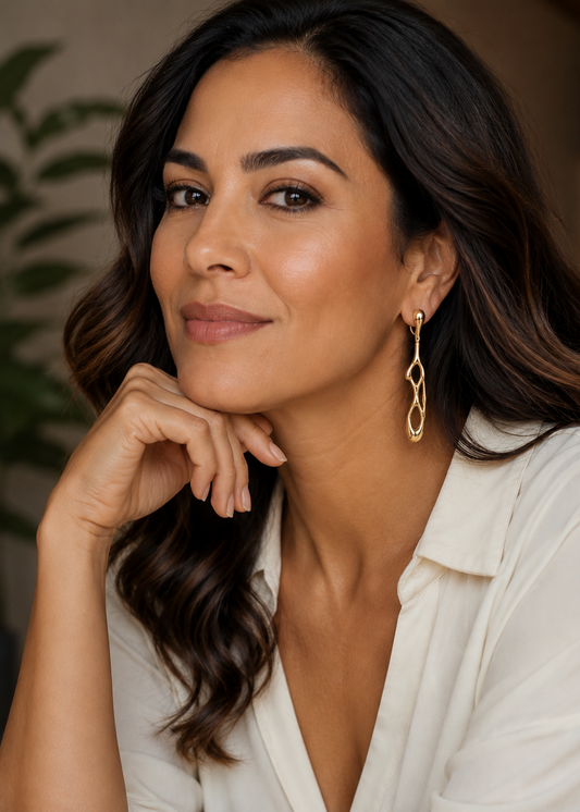 Fluir Earrings – 24K gold-plated handmade jewelry by Guapíssima