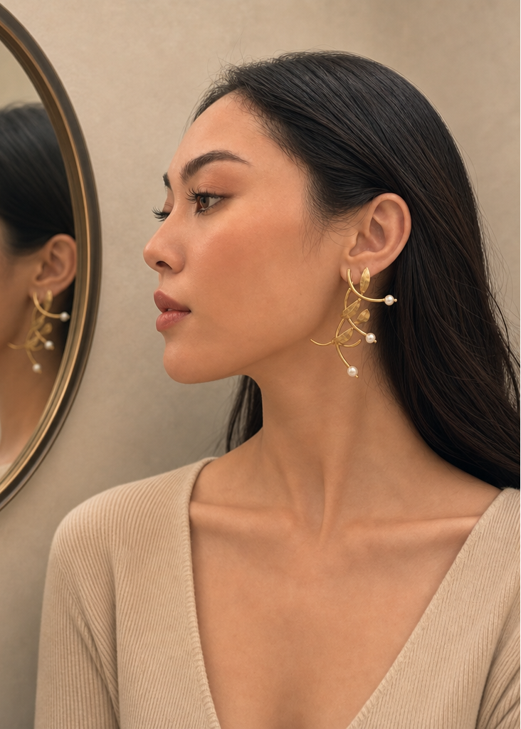 Celestial Earrings – 24K gold-plated handmade jewelry by Guapíssima