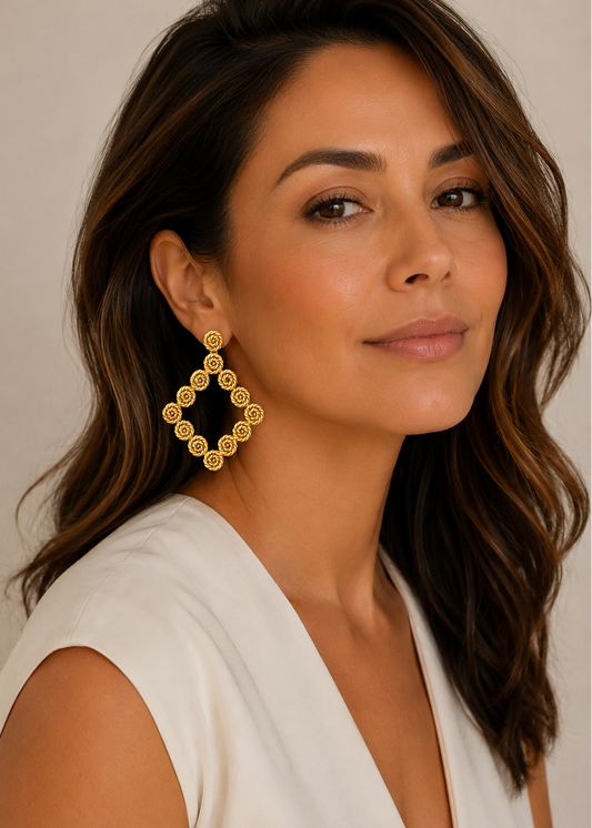 Twist of Gold Earrings – 24K gold-plated braided handmade jewelry by Guapíssima